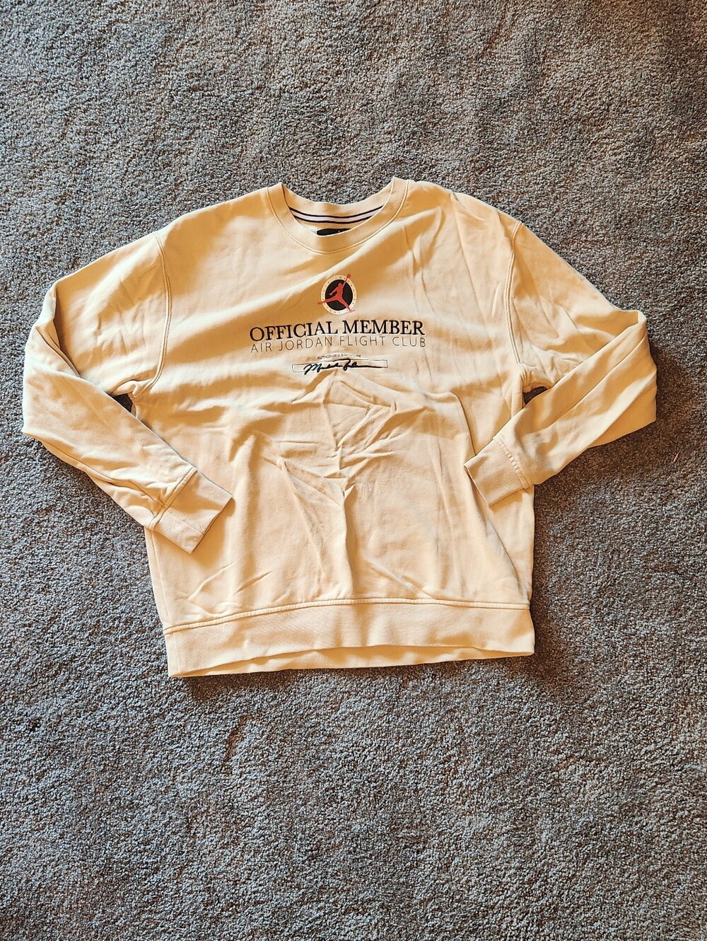 Jordan Cream Pullover Sweatshirt with Flight Club Emblem